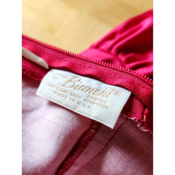 1980s Vintage Puff Sleeve Prom Dress: Hot Pink Princess Gown, Women's S/M - Picture 5 of 14